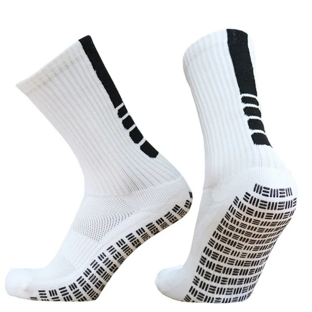 Striped Soccer Socks – Anti-Slip Grip Edition