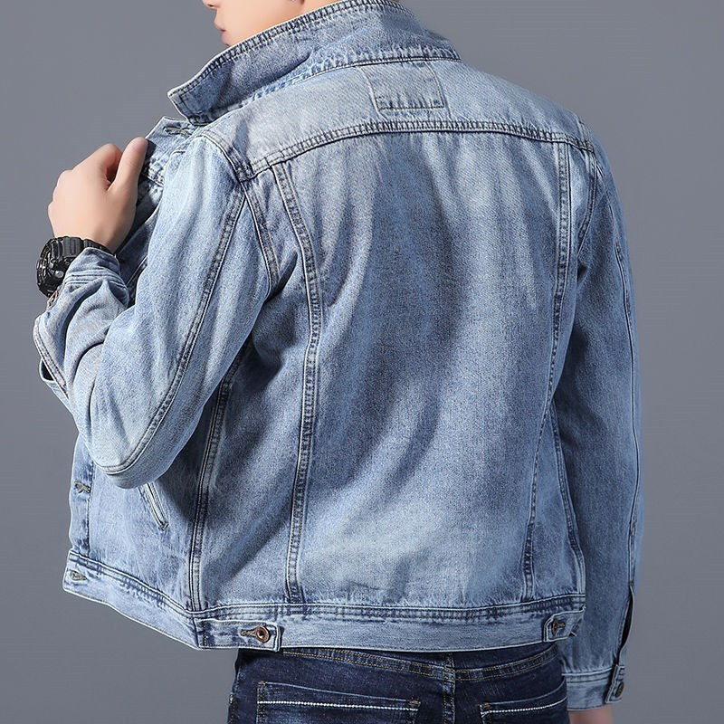 Loose Fit Denim Jacket – Indigo Square Collar Edition