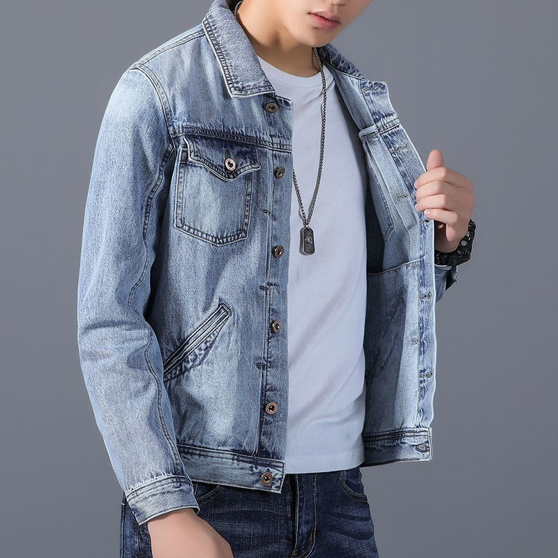 Loose Fit Denim Jacket – Indigo Square Collar Edition