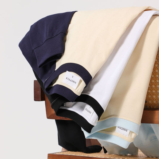 Heavy Cotton Thread Sleeve Color Matching Raglan Round Neck Bottoming Shirt For Women