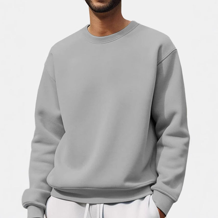 Velvet Round Collar Sweatshirt – Minimal Luxe Edition