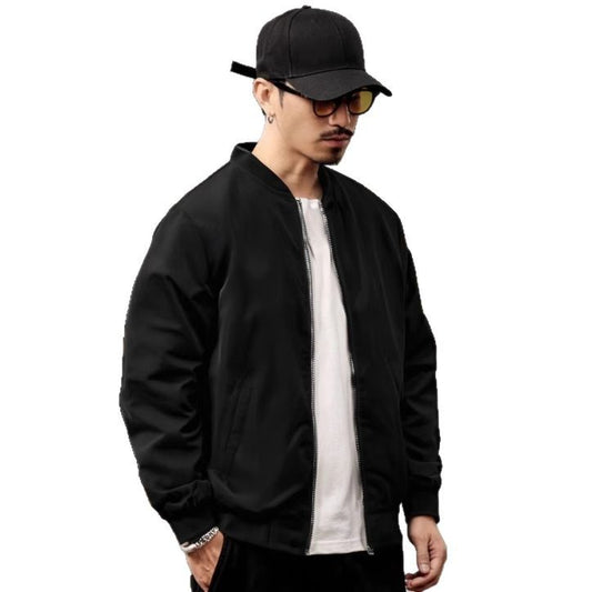 Casual Men's Baseball Coat Top Loose Flight Jacket
