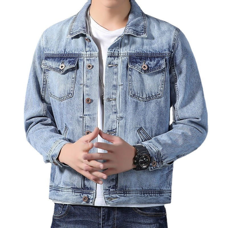 Loose Fit Denim Jacket – Indigo Square Collar Edition