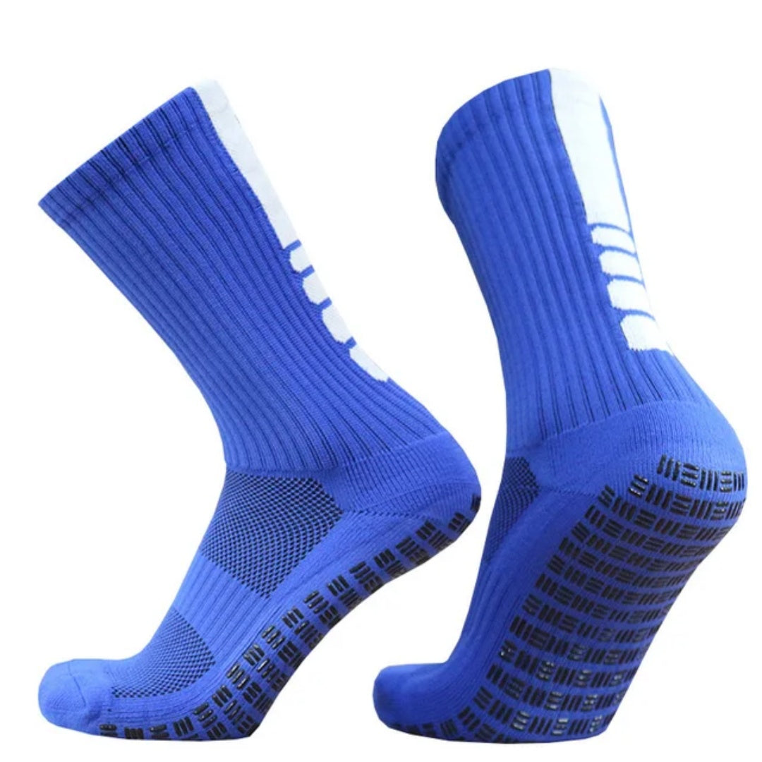 Striped Soccer Socks – Anti-Slip Grip Edition