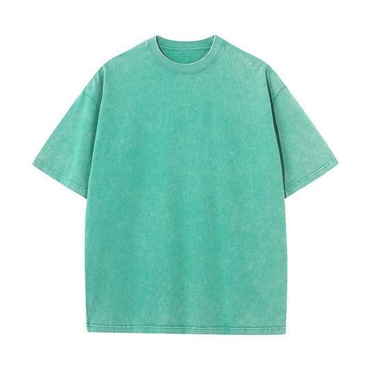 Distressed Cotton Tee – Retro Fade Edition