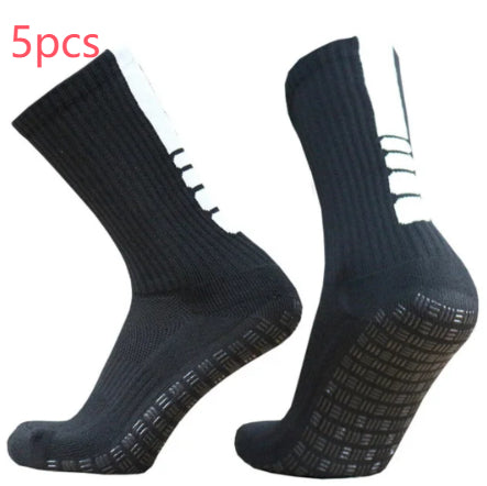 Striped Soccer Socks – Anti-Slip Grip Edition