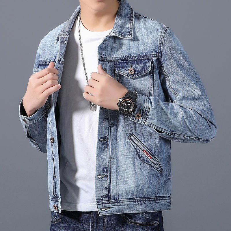 Loose Fit Denim Jacket – Indigo Square Collar Edition