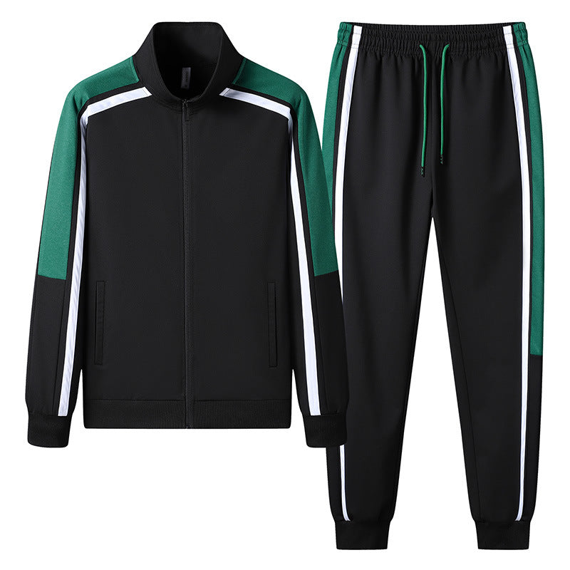 Stand Collar Tracksuit – Black Stripe Edition
